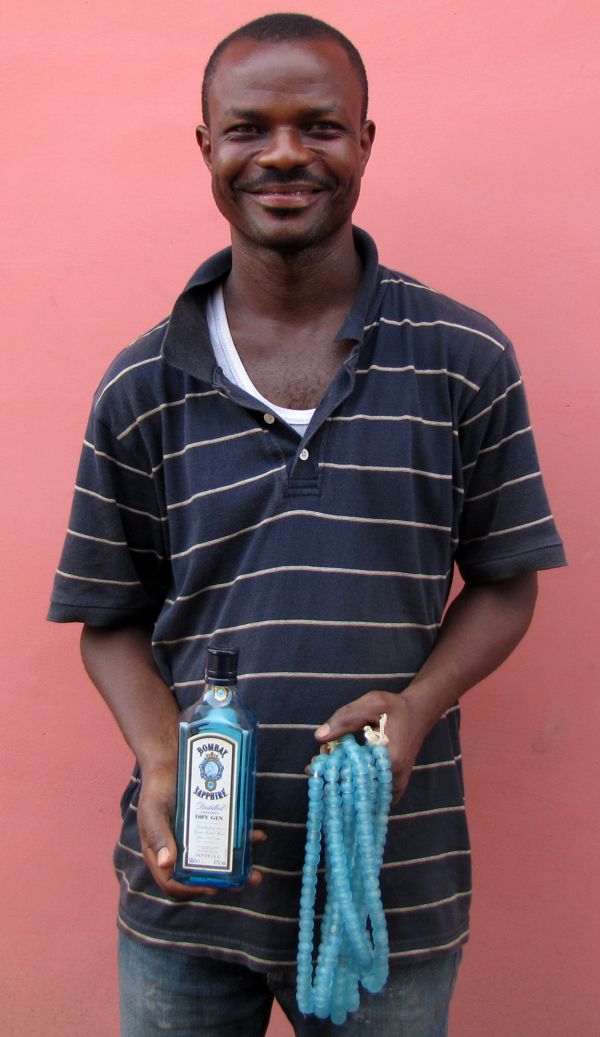 Oklah Tetteh and Bombay Sapphire beads